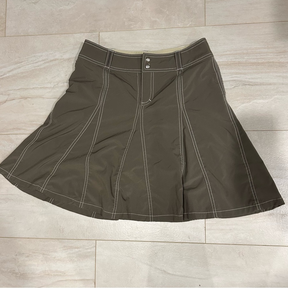 Athleta Stylish Brown A-Line Skort size 6